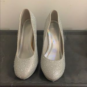 Silver studded heels